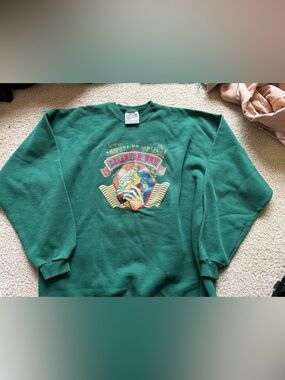 Hanes Green Graphic Crewneck Sweatshirt